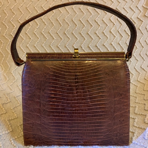 Vintage Handbags - Vintage 1950’s Bellestone Genuine Leather Handbag